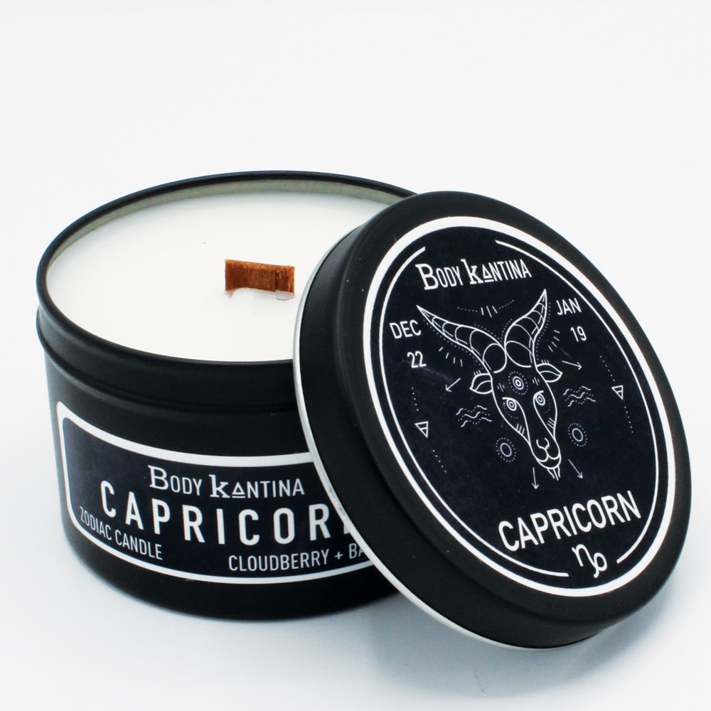 CAPRICORN ZODIAC CRYSTAL CANDLE